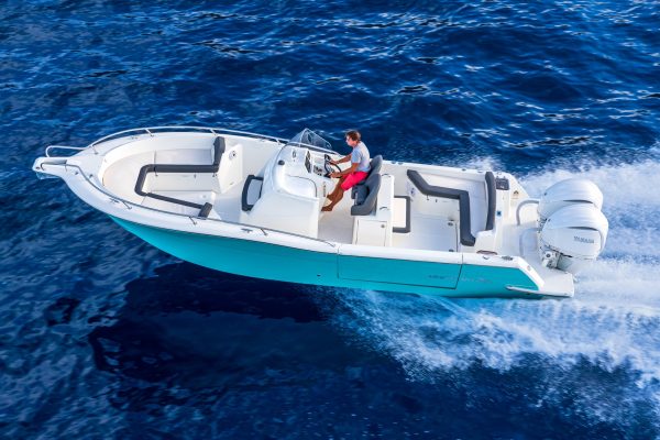 Bateau moteur hors bord White Shark 280 CC Evo - Day boat et bateau de peche francais