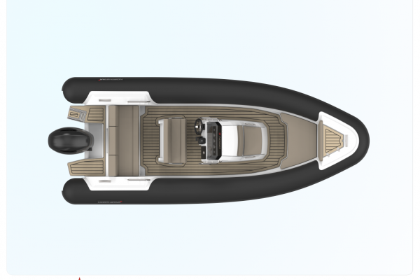 Vue du dessus du Northstar ORION 6 - Bateau semi-rigide hord bord
