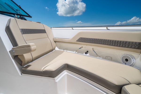 Detail view of DC 326 port side bow seating.